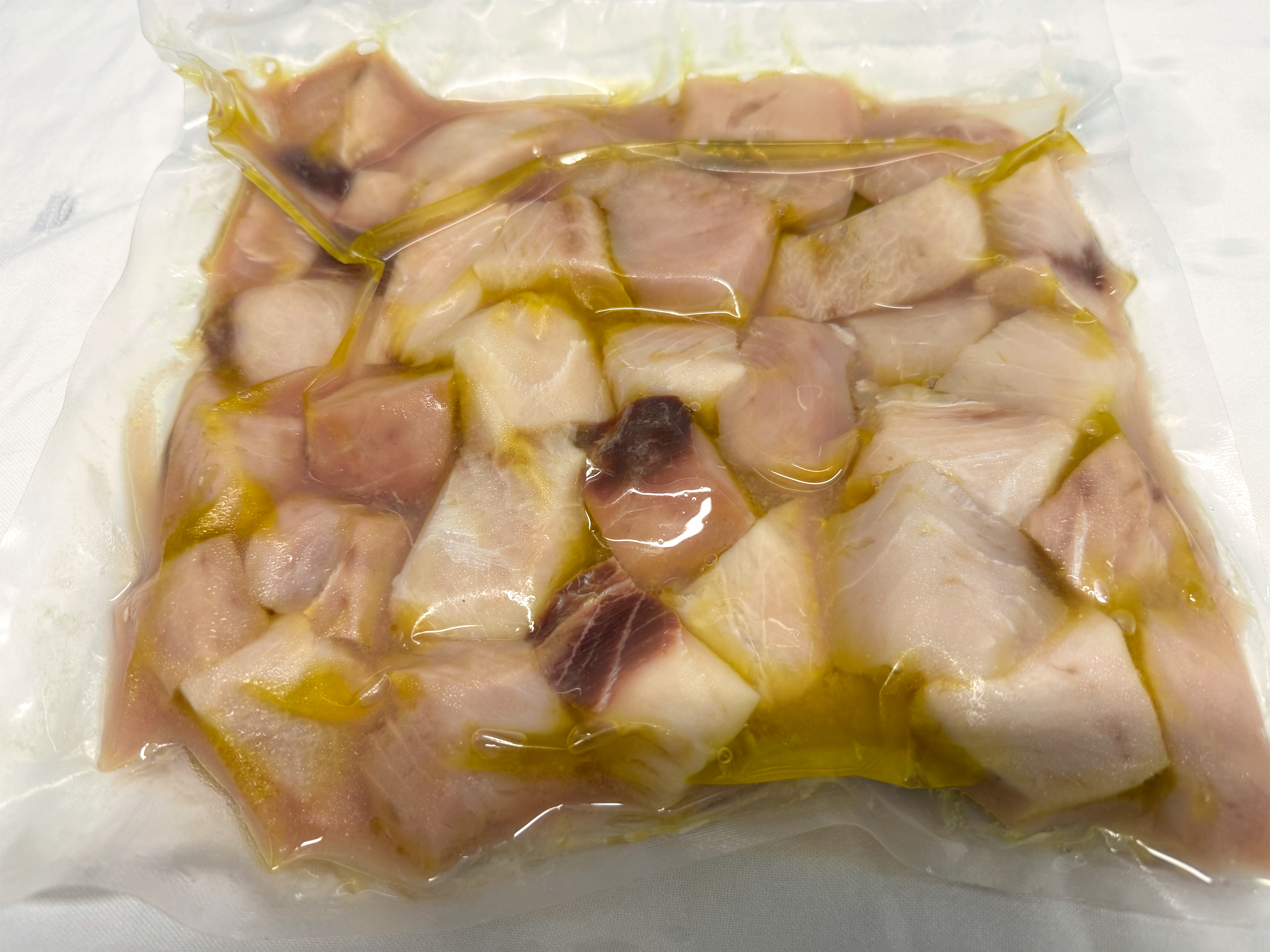 Pesce spada a cubi cotti sottovuoto